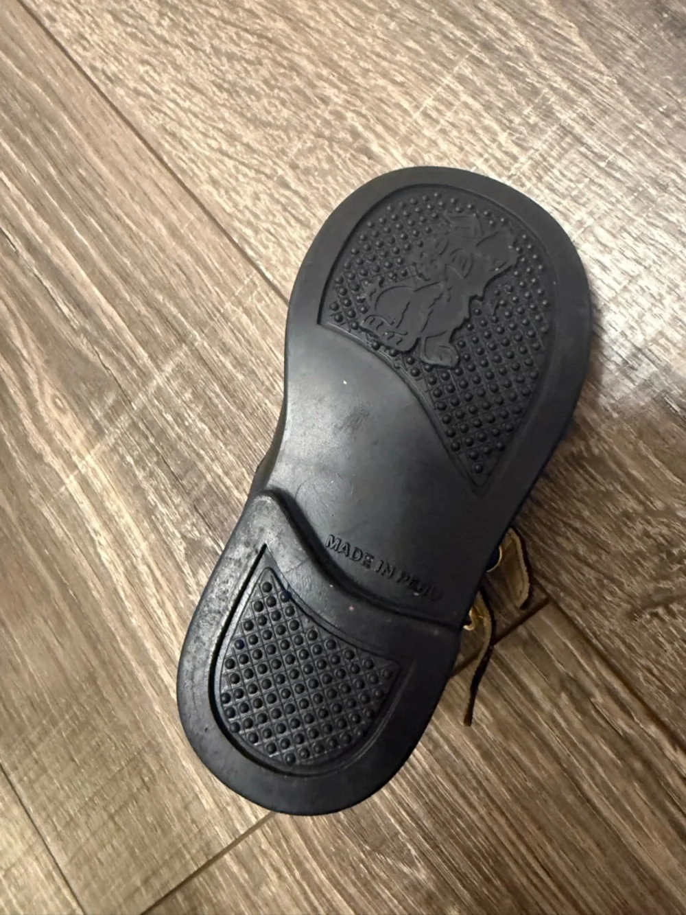 Josmo Shoes Baby Girl Black Leather Mary Jane’s Size 4 Made In Peru